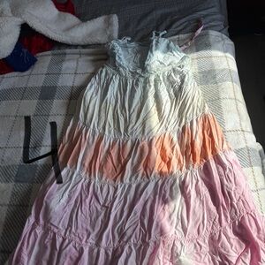 Multicolor Tiered Maxi Dress